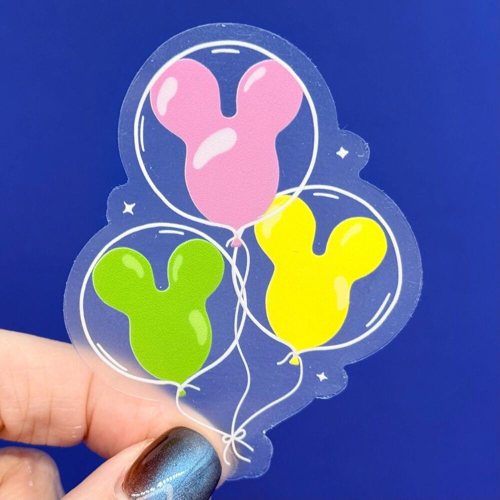 Magical Mouse Balloon Sticker Trio Famous Theme Park Inspired  Vinyl Sticker